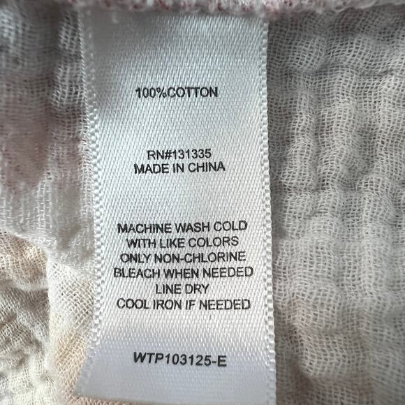 Allison Joy Gauzy Off Shoulder Ruffle Coastal Cowgirl Cottagecore Cotton Top XS - Picture 10 of 12